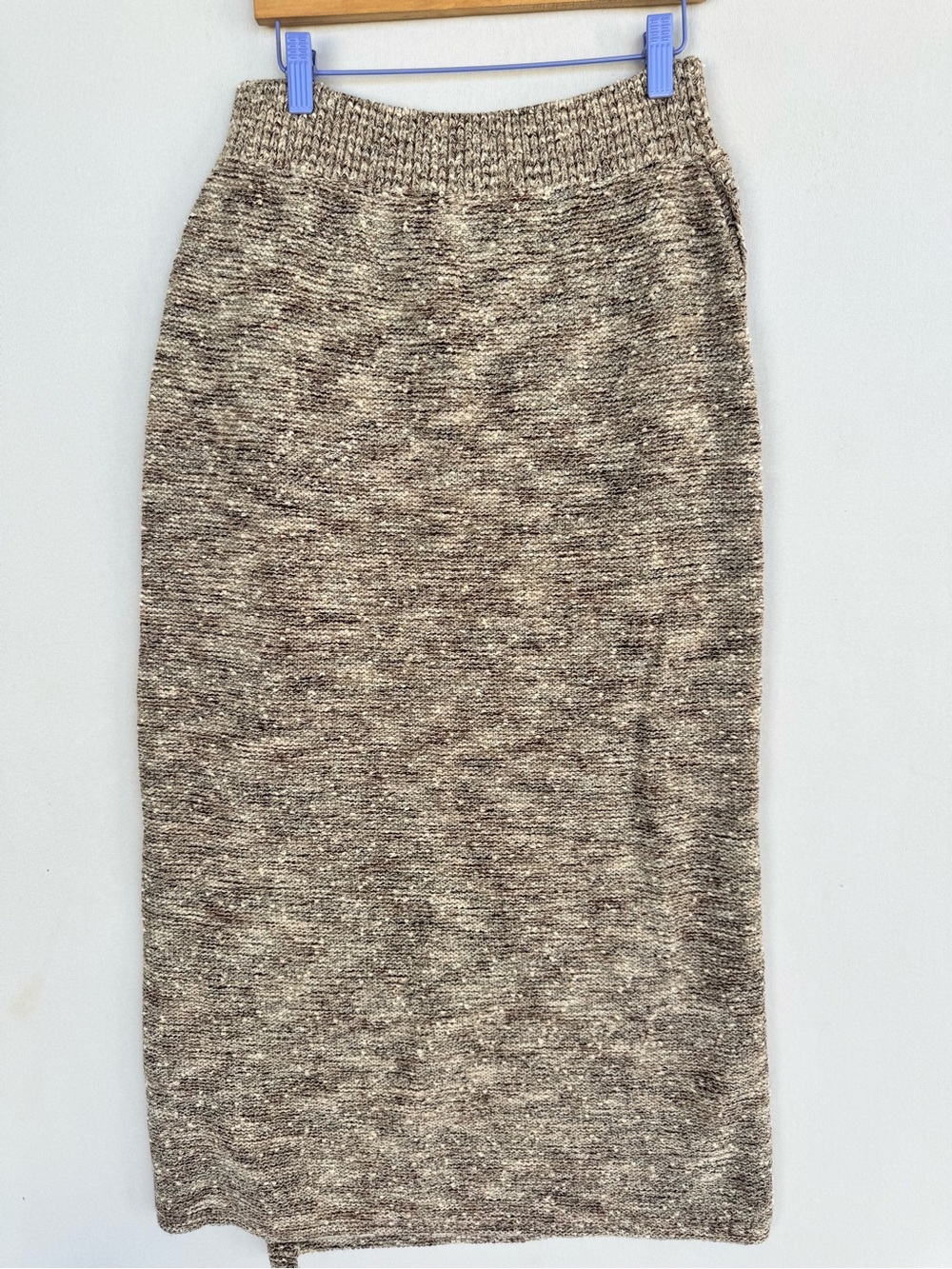 Moth Taupe-Brown Knit Midi Skirt - Picture 9 of 11